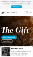How life.church looks like on a mobile device such as an iPhone.