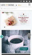 How lifeandhome.com looks like on a mobile device such as an iPhone.