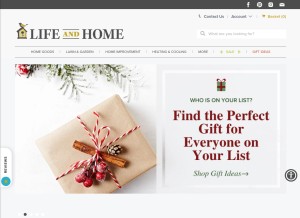 How lifeandhome.com looks like on a tablet such as an iPad.