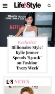 How lifeandstylemag.com looks like on a mobile device such as an iPhone.