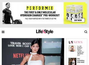 How lifeandstylemag.com looks like on a tablet such as an iPad.