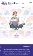 How lifebalance.expert looks like on a mobile device such as an iPhone.