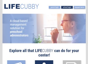 How lifecubby.me looks like on a tablet such as an iPad.