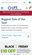 How lifeextension.com looks like on a mobile device such as an iPhone.