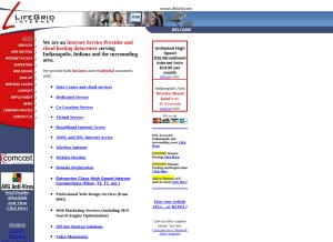 How lifegrid.com looks like on a tablet such as an iPad.