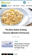 How lifehacker.com looks like on a mobile device such as an iPhone.