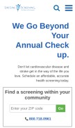 How lifelinescreening.com looks like on a mobile device such as an iPhone.