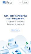 How liferay.com looks like on a mobile device such as an iPhone.