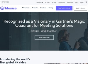 How lifesize.com looks like on a tablet such as an iPad.