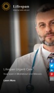 How lifespan.org looks like on a mobile device such as an iPhone.