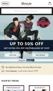 How lifestylestores.com looks like on a mobile device such as an iPhone.