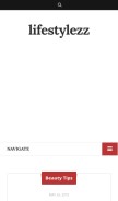 How lifestylezz.com looks like on a mobile device such as an iPhone.