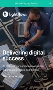 How lightflows.co.uk looks like on a mobile device such as an iPhone.