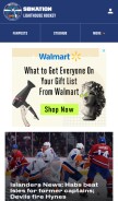 How lighthousehockey.com looks like on a mobile device such as an iPhone.