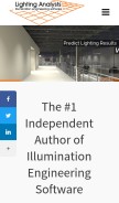 How lightinganalysts.com looks like on a mobile device such as an iPhone.