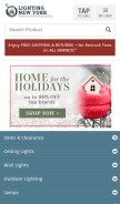 How lightingnewyork.com looks like on a mobile device such as an iPhone.