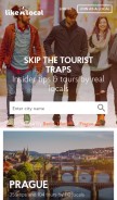 How likealocalguide.com looks like on a mobile device such as an iPhone.