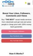 How likesgeek.com looks like on a mobile device such as an iPhone.