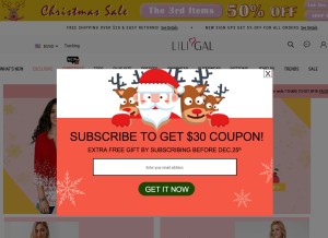 How liligal.com looks like on a tablet such as an iPad.