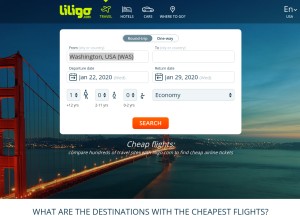 How liligo.com looks like on a tablet such as an iPad.