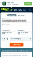 How liligo.fr looks like on a mobile device such as an iPhone.