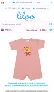 How lillo.ro looks like on a mobile device such as an iPhone.