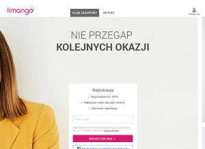 How limango.pl looks like on a tablet such as an iPad.