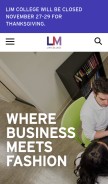 How limcollege.edu looks like on a mobile device such as an iPhone.