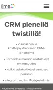 How lime-technologies.fi looks like on a mobile device such as an iPhone.