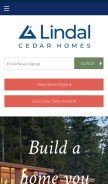 How lindal.com looks like on a mobile device such as an iPhone.