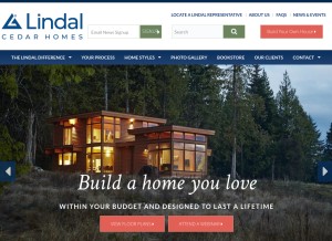 How lindal.com looks like on a tablet such as an iPad.