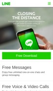 How line.me looks like on a mobile device such as an iPhone.