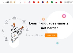 How lingodeer.com looks like on a tablet such as an iPad.