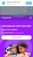 How lingokids.com looks like on a mobile device such as an iPhone.