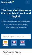 How linguasorb.com looks like on a mobile device such as an iPhone.