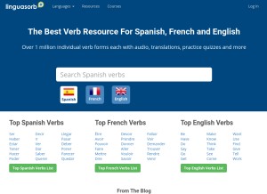 How linguasorb.com looks like on a tablet such as an iPad.