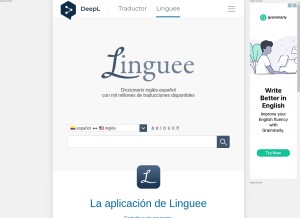 How linguee.co looks like on a tablet such as an iPad.