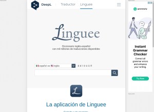 How linguee.mx looks like on a tablet such as an iPad.