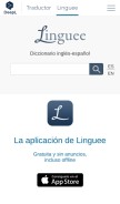 How linguee.pe looks like on a mobile device such as an iPhone.
