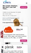 How linix.net looks like on a mobile device such as an iPhone.