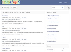 How link-visit.com looks like on a tablet such as an iPad.