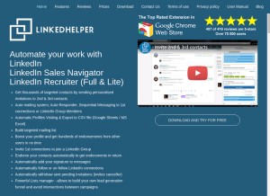 How linkedhelper.com looks like on a tablet such as an iPad.