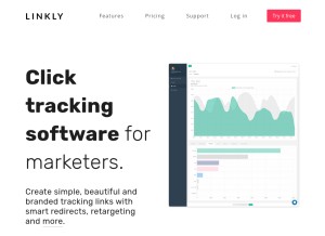 How linklyhq.com looks like on a tablet such as an iPad.