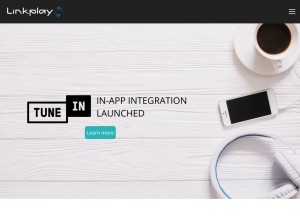 How linkplay.com looks like on a tablet such as an iPad.