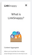 How linksnappy.com looks like on a mobile device such as an iPhone.