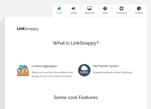 How linksnappy.com looks like on a tablet such as an iPad.
