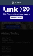 How linktv.org looks like on a mobile device such as an iPhone.