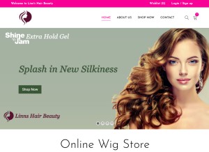 How linnshairbeauty.com looks like on a tablet such as an iPad.