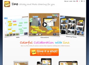 How linoit.com looks like on a tablet such as an iPad.