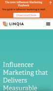 How linqia.com looks like on a mobile device such as an iPhone.
